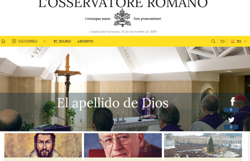 El periódico vaticano L'Osservatore Romano lanza su nuevo diseño visual en internet